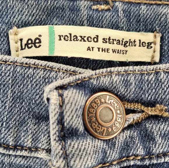 Lee Short Relxed Fit Straight-Leg Denim Jeans size 14 Short - Picture 6 of 8